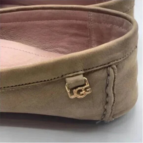 UGG Callen Suede Driving Loafer Tan Size 8.5 - Picture 6 of 9